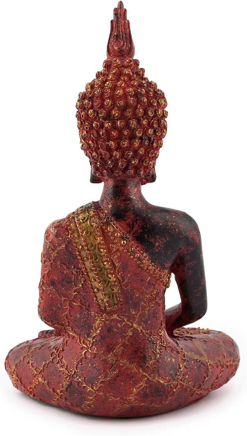 pajoma décoratif Bouddha, méditant, sculpture avec manteau rouge/doré Statuettes et sculptures Naty Shop