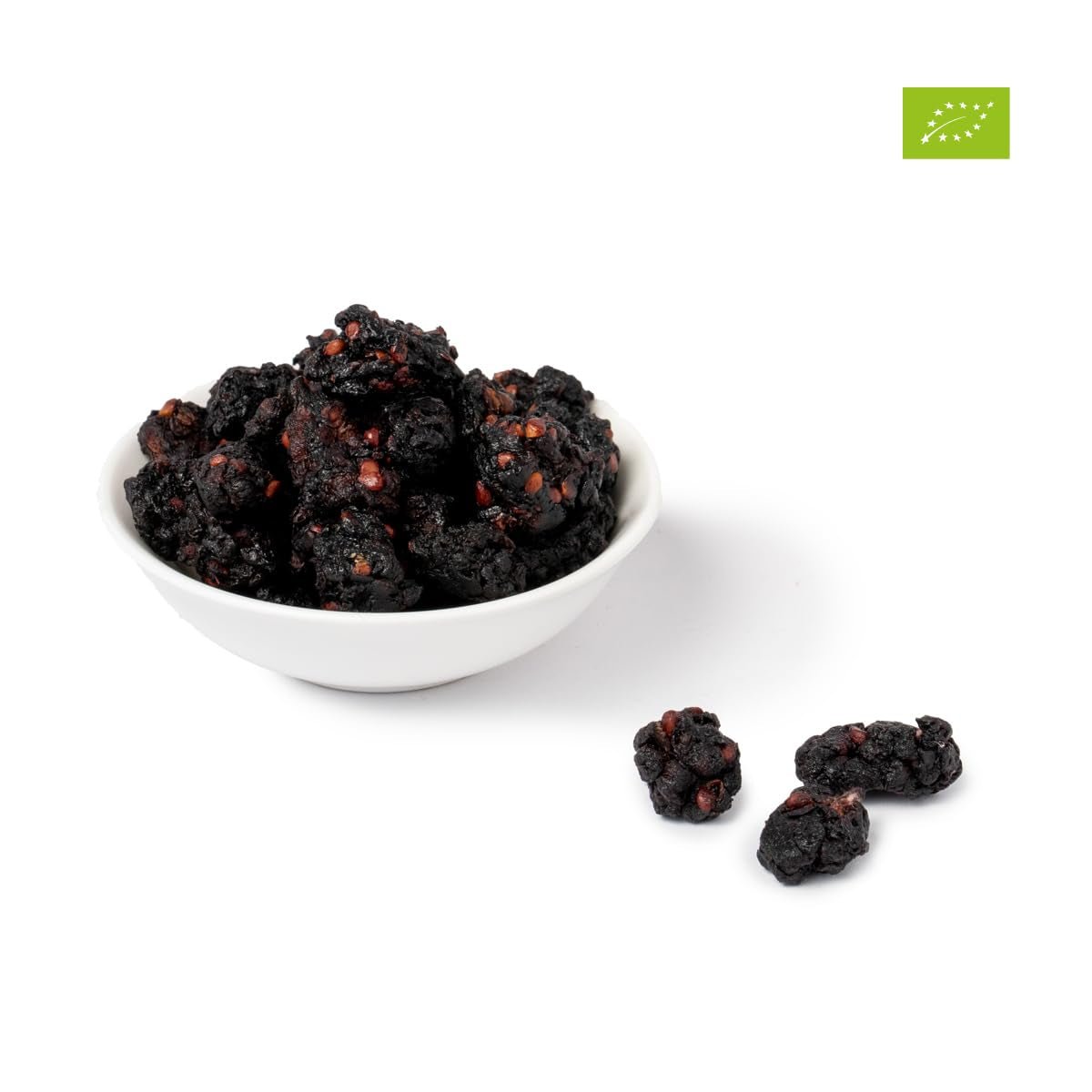 PAKKA - Mûres séchées au soleil biologiques 1 kg équitables Mûres King Shotut aigre-douces très collantes et juteuses provenant directement de petits agriculteurs de Samarkand en Ouzbékistan Pack familial végétalien 1000 g Naty Shop Produits déshydratés