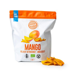 Mangues PAKKA bio équitables 1kg, morceaux de mangues séchées bio et équitables, non sucrées, non sulfurées, produites et conditionnées directement par le producteur en Colombie, vegan 1kg (1 paquet) Produits déshydratés Naty Shop 1kg (1 paquet)