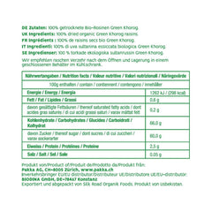 PAKKA - Raisins secs verts Khorog biologiques et équitables 750 g, biologiques et équitables, sans pépins, séchés à l'ombre, sans huile, si collants, directement des petits agriculteurs de Samarkand en Ouzbékistan, végétaliens, 750 g Naty Shop Produits déshydratés