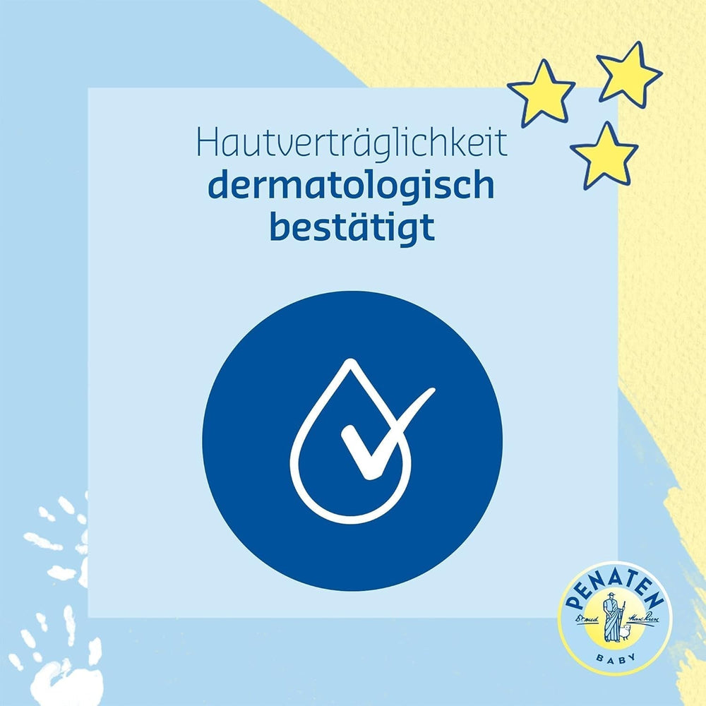 Bain et shampoing PENATEN (400 ml), bain et shampoing doux pour bébé formulé sans parabènes ni colorants, gel douche et shampoing cheveux spécialement élaborés pour les nouveau-nés pour la peau délicate du bébé Enfants - Bain et Soin Naty Shop