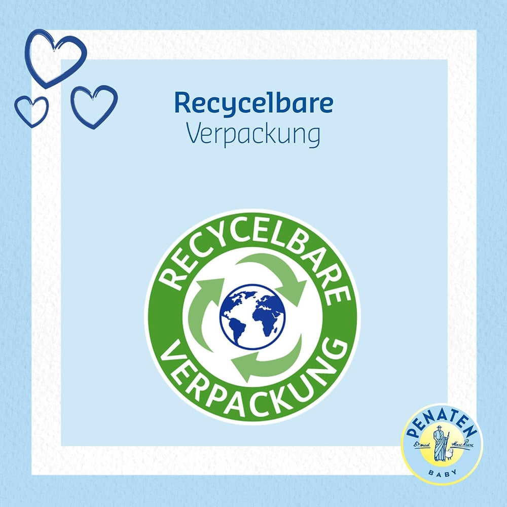 Bain et shampoing PENATEN (400 ml), bain et shampoing doux pour bébé formulé sans parabènes ni colorants, gel douche et shampoing cheveux spécialement élaborés pour les nouveau-nés pour la peau délicate du bébé Enfants - Bain et Soin Naty Shop