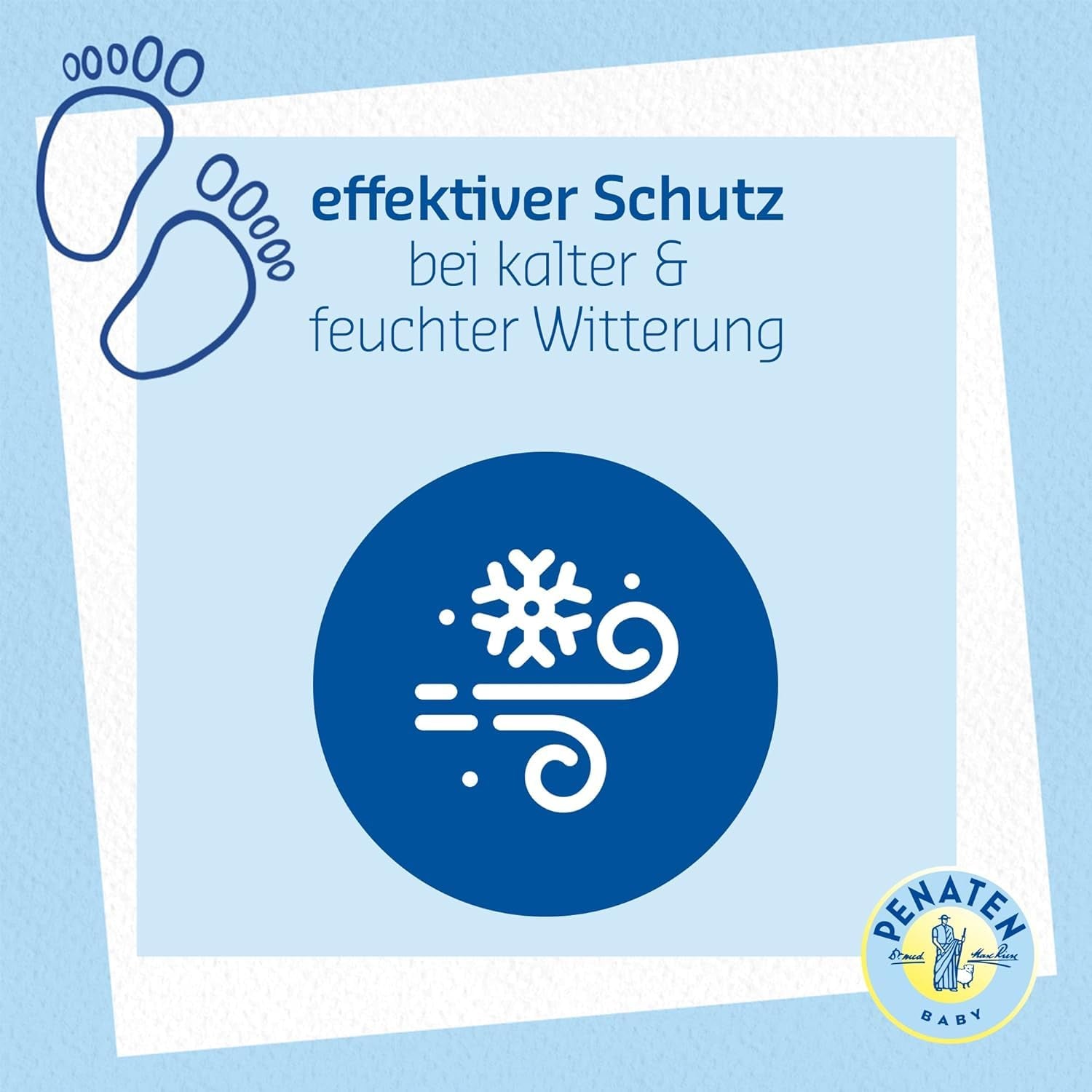 PENATEN Wind & Weather Cream (75 ml), soin bébé avec protection par temps froid et humide, crème de soin protectrice bébé au calendula riche nourrit la peau et forme une barrière protectrice Enfants - Bains et Soin Naty Shop