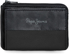Pepe Jeans Joumma Bags Double Purse, Negru, 11 x 7 x 1,5 cm, Piele, Negru, Talla única, Portofel Portofel Barbati Naty Shop Titlu implicit