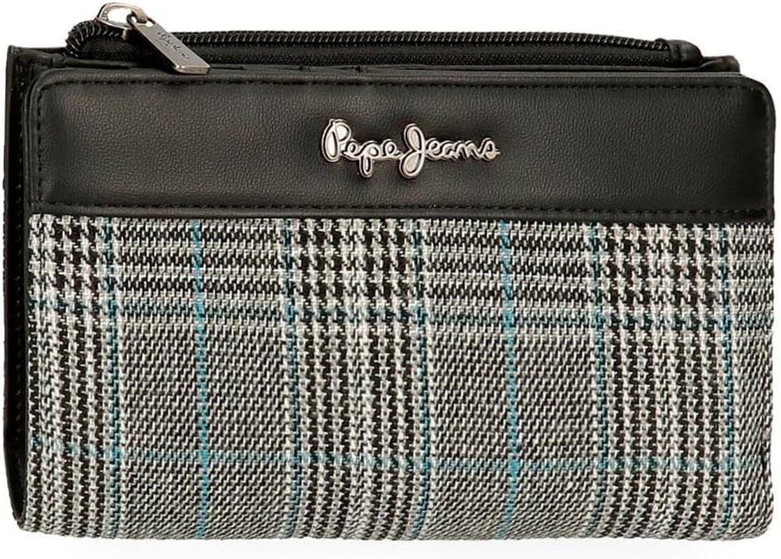 Pepe Jeans Kendra T-Shirt Femme, Noir, Taille Unique, Petit Sac à Bandoulière Femme Sacs Naty Shop Double Portefeuille