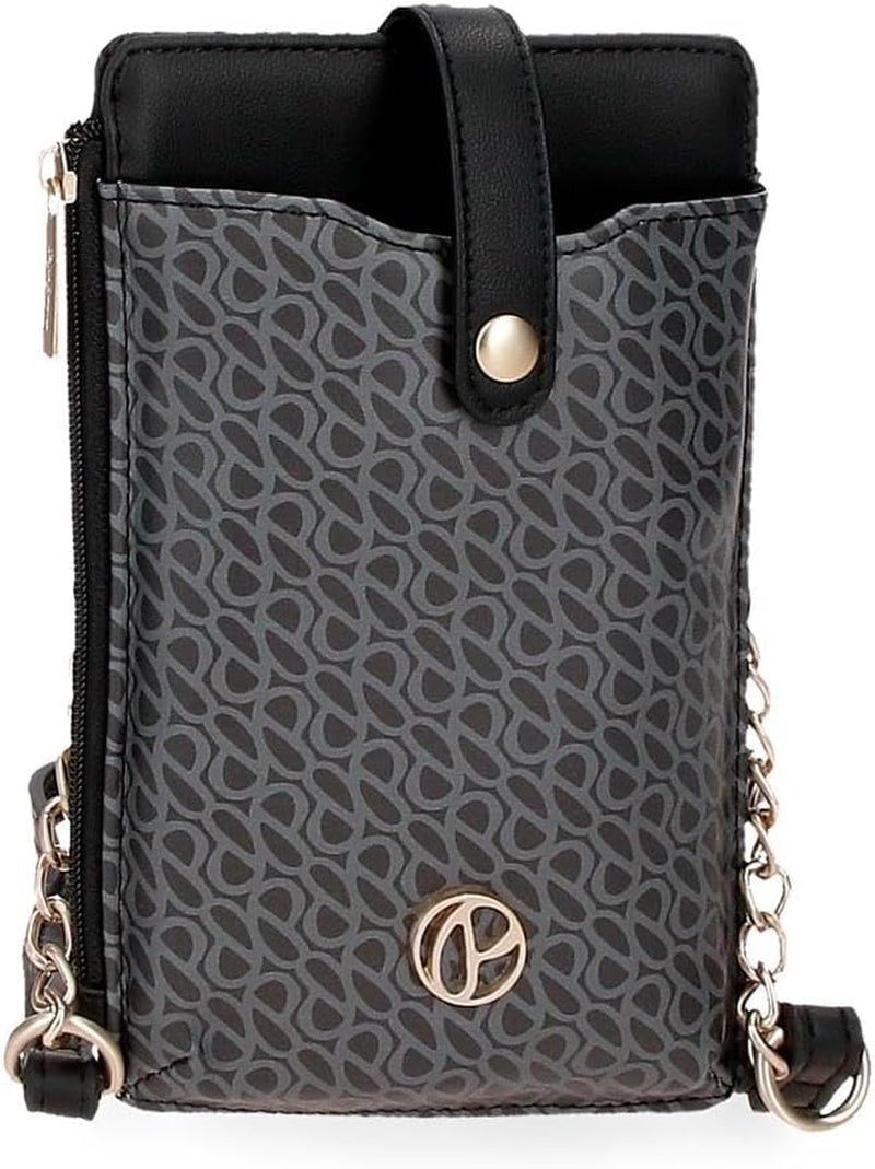 Pepe Jeans Megan Trousse de Toilette Noir 17x9x2cm Simili Cuir, Noir, Taille Unique, Trousse de Toilette Portefeuille Femme Naty Shop Bandoulière Noire