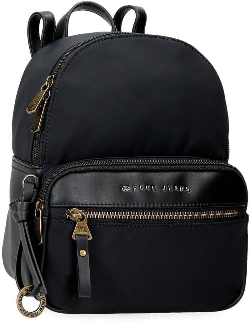 Pepe jeans Morgan, rucsacuri casual, genți de călătorie, piele artificială bej și negru pentru femei, de Joumma Bags Bagaje și echipament de călătorie Naty Shop Negru Rucsac 25