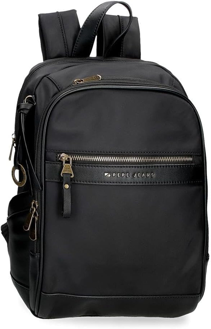 Pepe jeans Morgan, rucsacuri casual, genți de călătorie, piele artificială bej și negru pentru femei, de Joumma Bags Bagaje și echipament de călătorie Naty Shop Negru Rucsac