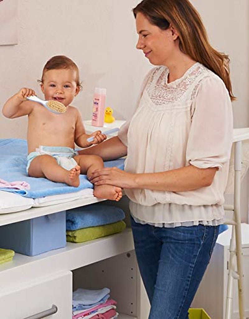 Pieptene și perie Rotho Babydesign, peri naturali, de la 0 luni, TOP/Bella Bambina, Babybleu Perl (albastru deschis), 20059010301 Copii - Baie si Skincare Naty Shop