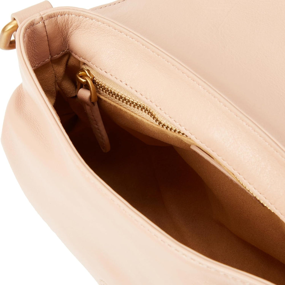 Pinko Jolene, Mini sac à bandoulière en veau cristal pour femme, O81m_Chocolate Gold Naty Shop