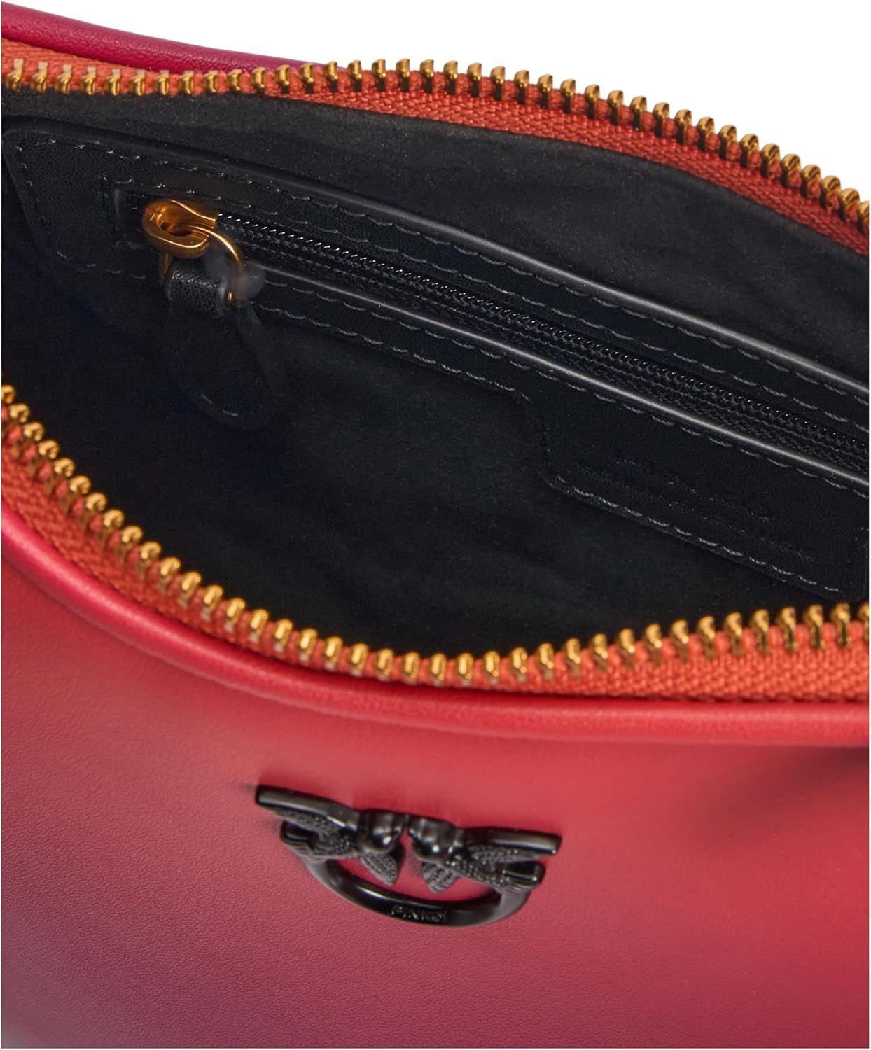 Pinko Half Moon mini sac en cuir dégradé de couleur, ya4l_Mult.fuchsia, orange-noir Sacs Femme Naty Shop