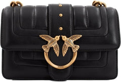 Pinko Ladies Love One Mini Cl Single Side Sheep Nappa Line Quilt Bag Femmes Sacs Naty Shop Z99Q_Antique Noir-Or