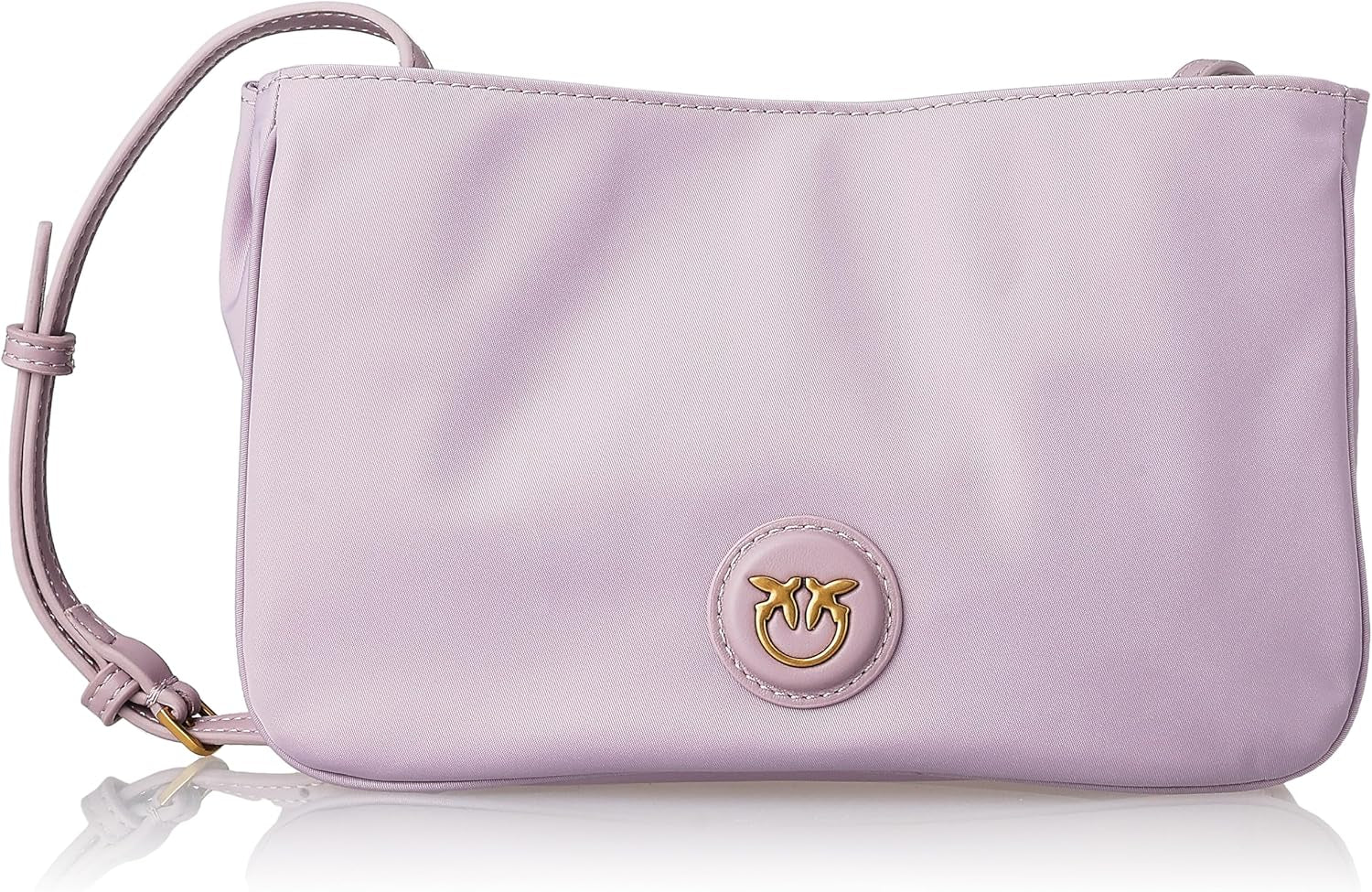 Pinko Ladies Recycled Gate Flat HORIZONTAL REPEATED Sacs pour femmes Naty Shop Y48Q_Tulipano Viola-Antique Or