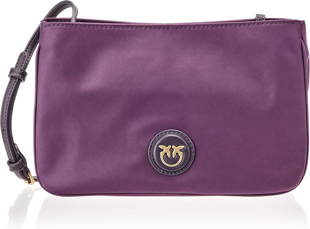 Pinko Ladies Recycled Gate Flat HORIZONTAL REPEATED Genti Femei Naty Shop W84Q_Viola Uva-Aur antic