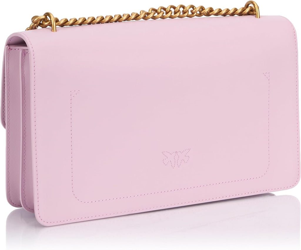 Pinko Love One Classic Dc geantă din piele de vițel, wgq_lilac- aur antic Genti Femei Naty Shop