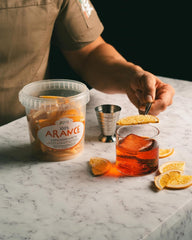 Oranges fraîches lyophilisées en demi-tranches - oranges déshydratées à froid pour cocktails professionnels fruits frais lyophilisés fruits secs pour cocktails - paquet de 1 litre env. 70 produits déshydratés Naty Shop