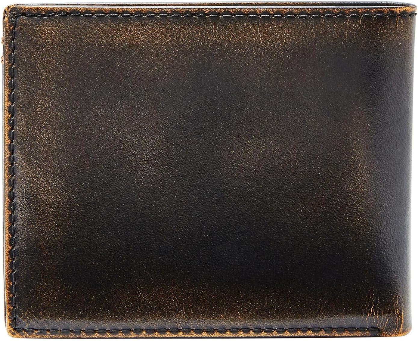 Portefeuille à deux volets en cuir Fossil Wade pour homme 11,43 cm L x 1,905 cm l x 8,89 cm H Portefeuille pour homme Naty Shop