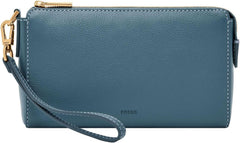 Portefeuille Fossil en cuir ou polyester pour femme Portefeuille femme Naty Shop Bleu turquoise