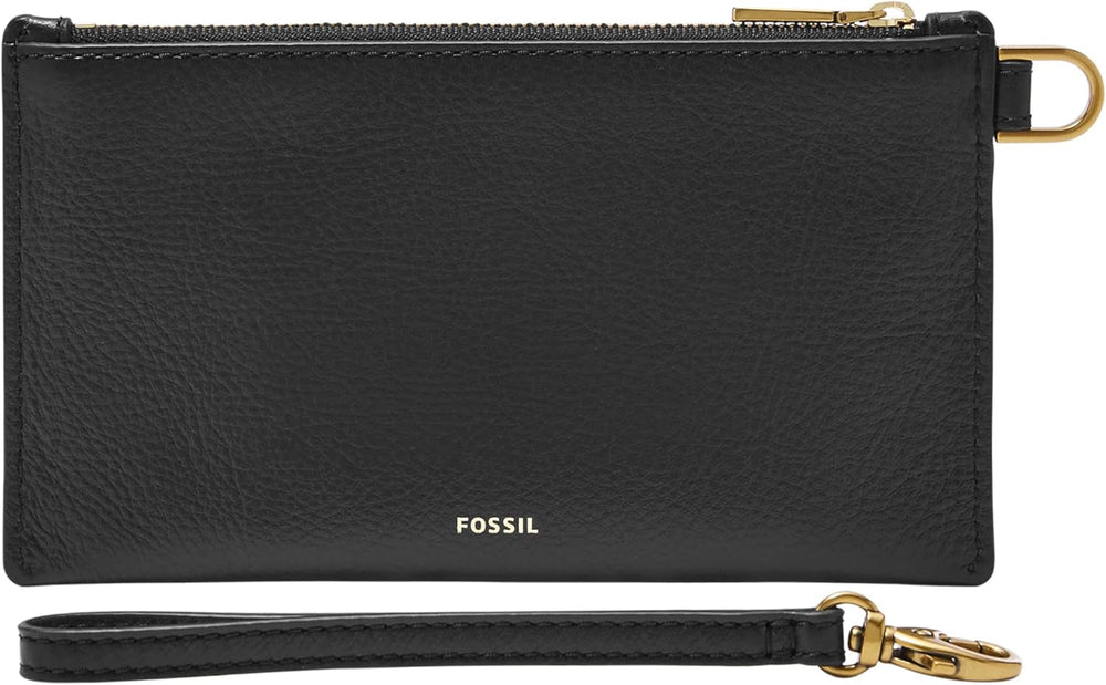 Portefeuille Fossil en cuir ou polyester pour femme Portefeuille femme Naty Shop Noir