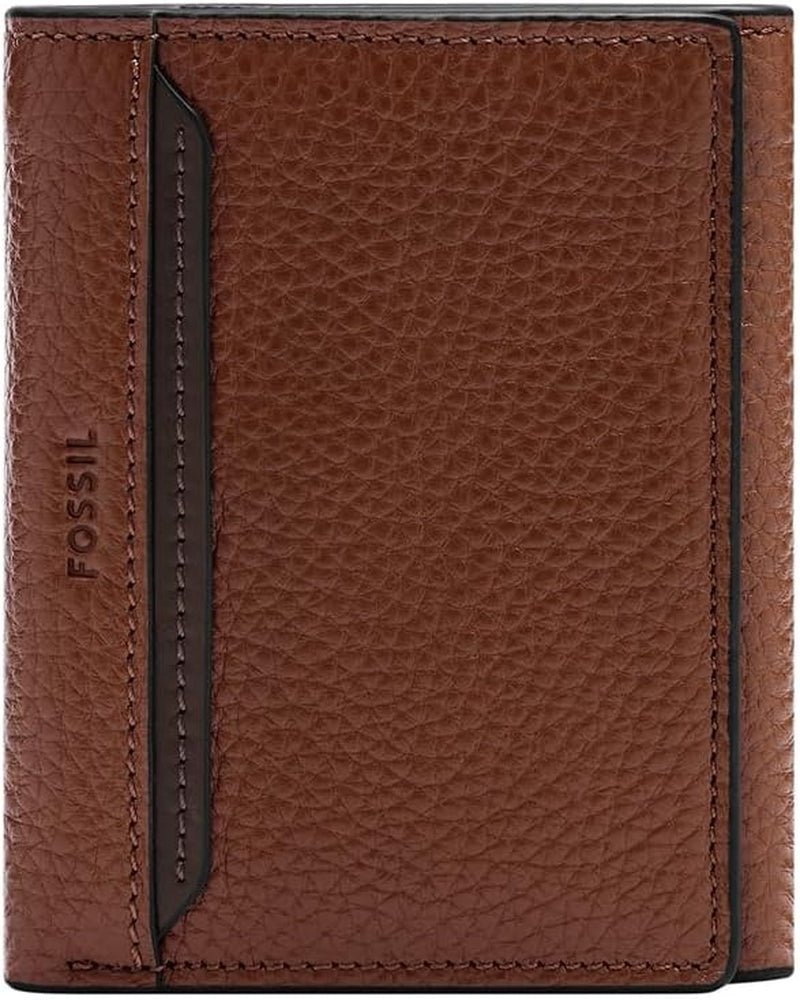 Fossil Huntington Tri-Fold Portefeuille pour homme Portefeuille pour homme Naty Shop Marron S
