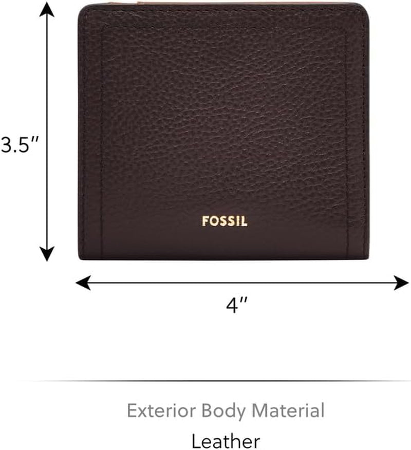 Portefeuille à deux volets Fossil Logan pour femme, marron Naty Shop Portefeuille pour femme