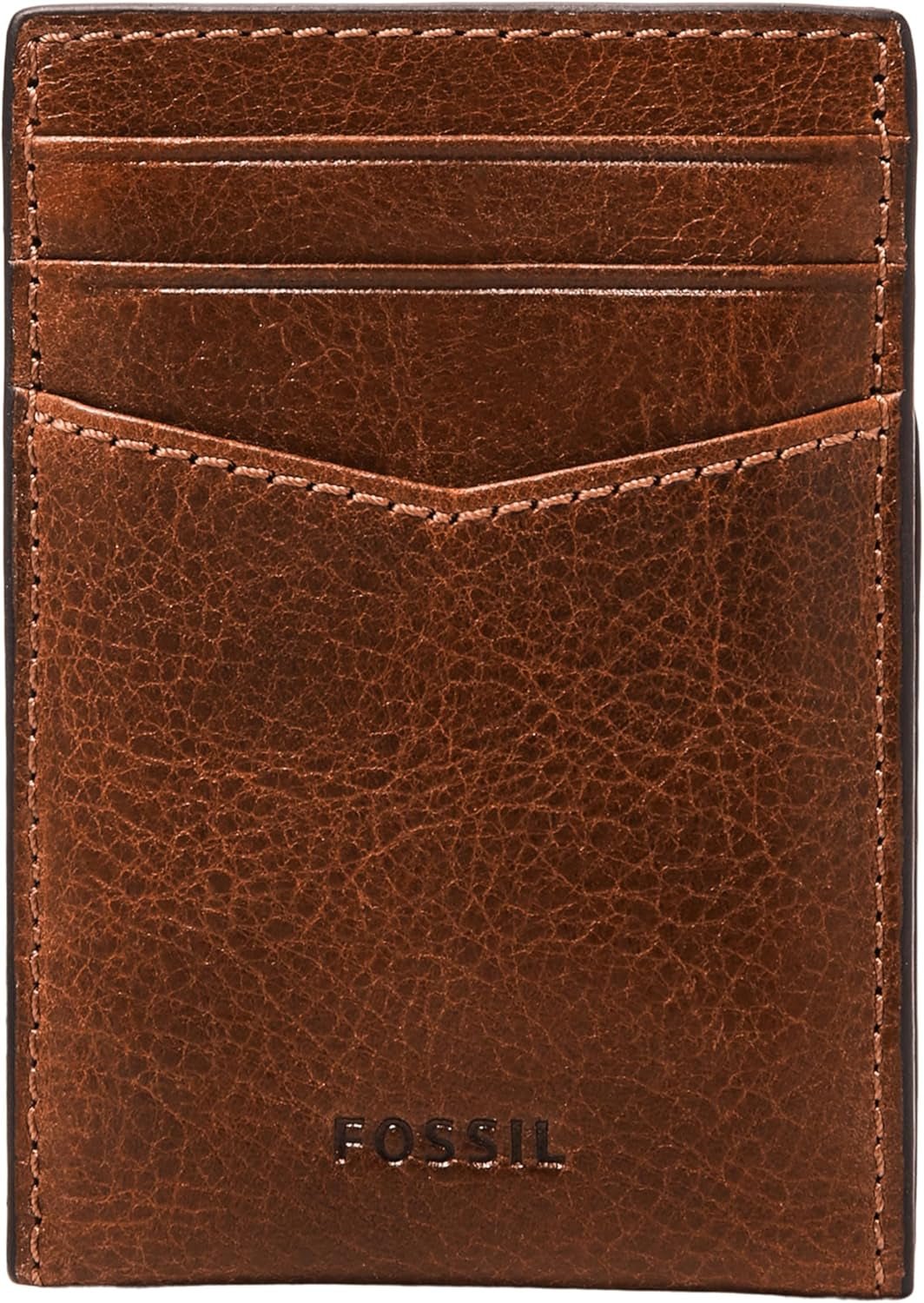 Fossil Portefeuille pour cartes en cuir Andrew pour hommes Cognac 7,2 cm L x 0,5 cm L x 10 cm H ML4173222 Portefeuille pour hommes Naty Shop Titre par défaut