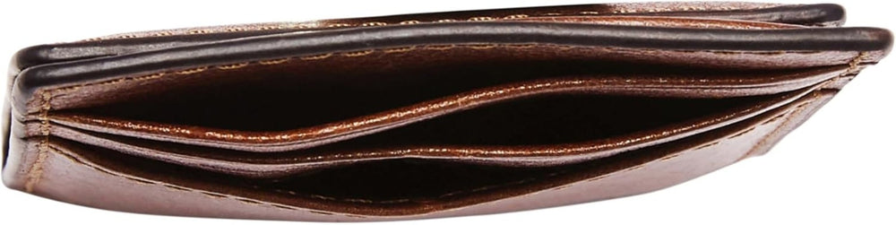 Portefeuille Fossil Andrew pour hommes, portefeuille en cuir cognac 7,2 cm L x 0,5 cm l x 10 cm H ML4173222 Portefeuille pour hommes Naty Shop