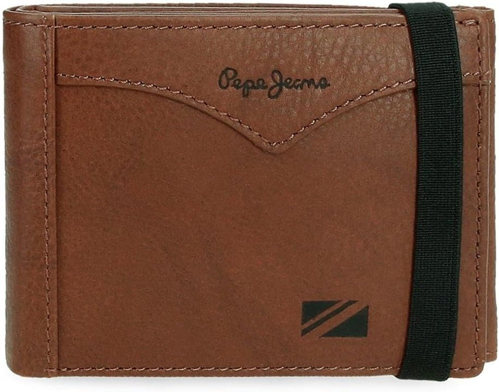 Portefeuille veste Pepe Jeans avec sangle élastique, taille unique Portefeuille homme Naty Shop Marron