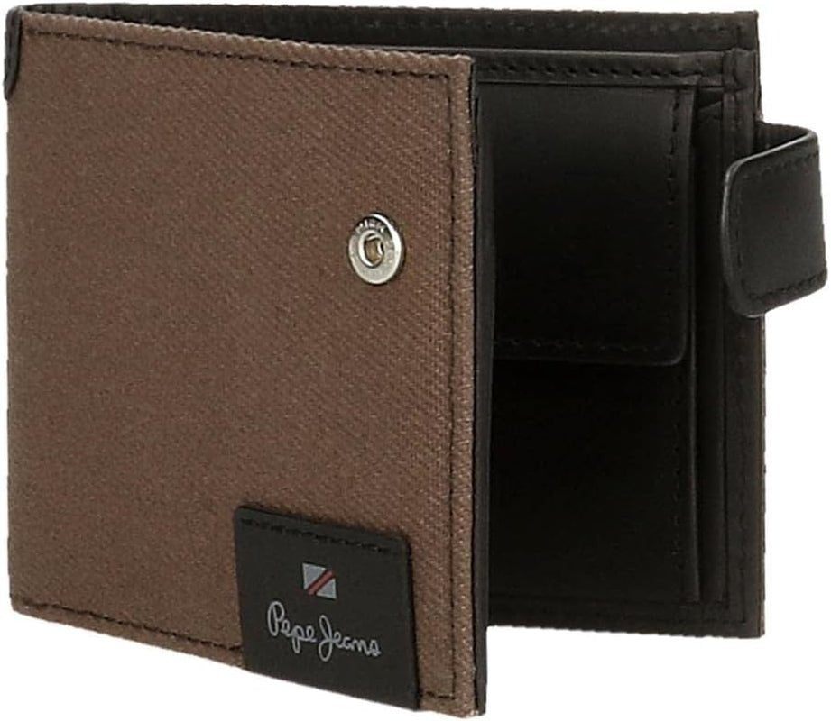 Portefeuille horizontal Pepe Jeans Hilltop avec fermeture à clic, unique Portefeuille homme Naty Shop