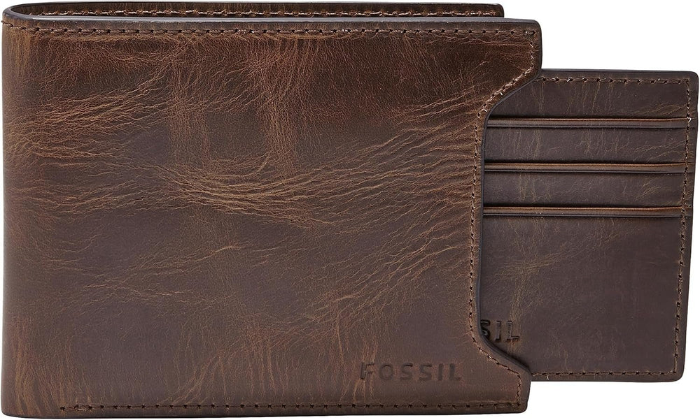 Fossil Portefeuille Homme Naty Shop Derrick Portefeuille Homme Marron Foncé