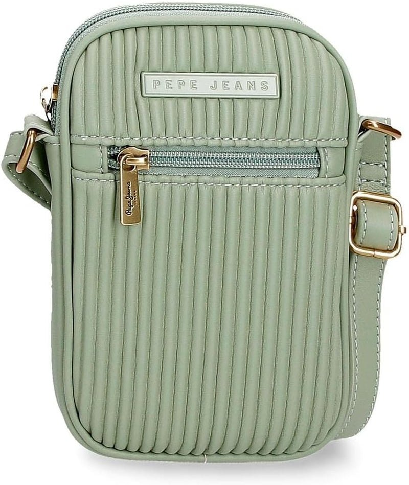 Portofel Pepe Jeans Aurora trei compartimente negru 17.5 x 9.5 x 2 cm piele artificială Portofel Femei Naty Shop Verde Geantă de umăr mobilă