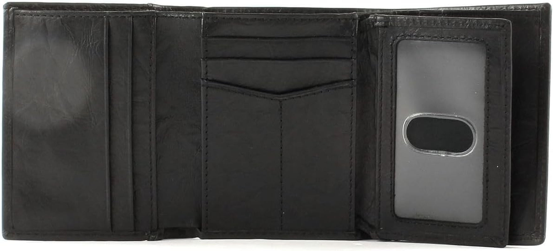 Portefeuille à trois volets en cuir Neel pour hommes Fossil 8,255 cm L x 1,905 cm l x 10,16 cm H Portefeuille pour hommes Naty Shop