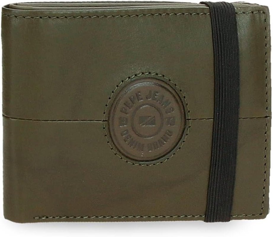 Pepe Jeans Cracker Cowhide Portefeuilles et porte-monnaie Noir Marron Vert Différentes tailles Naty Shop Portefeuille homme Portefeuille en caoutchouc vert