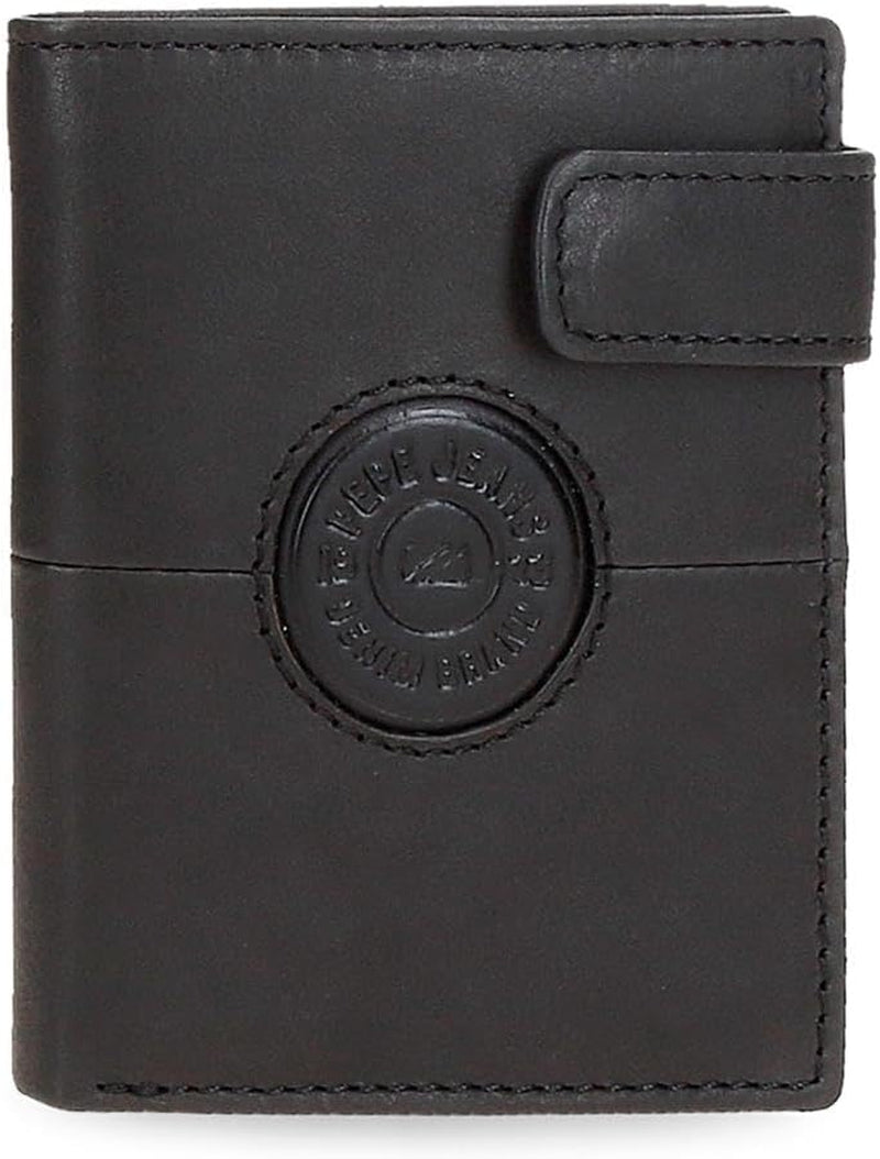 Portefeuilles et porte-monnaie Pepe Jeans Cracker en cuir de vache, noir, marron, vert, différentes tailles - Naty Shop