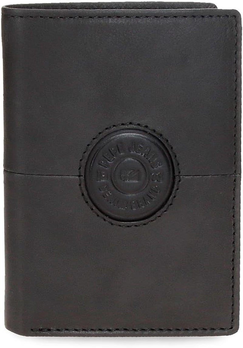 Portefeuilles et porte-monnaie Pepe Jeans Cracker en cuir de vache, noir, marron, vert, différentes tailles - Naty Shop