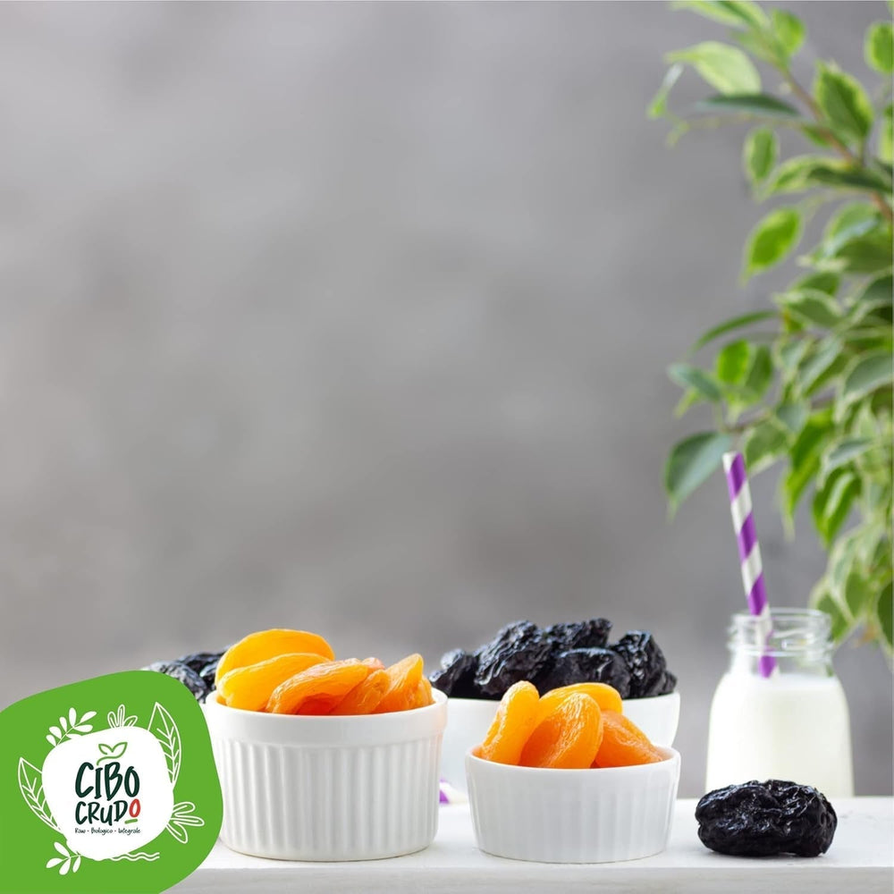 Prunes biologiques séchées et sans pépins - 500g. Prunes crues sans soufre, sans sucre ni additif ajoutés. Pruneaux écologiques comme fruits secs aromatiques. Prunes sans noyau. Produits déshydratés Naty Shop