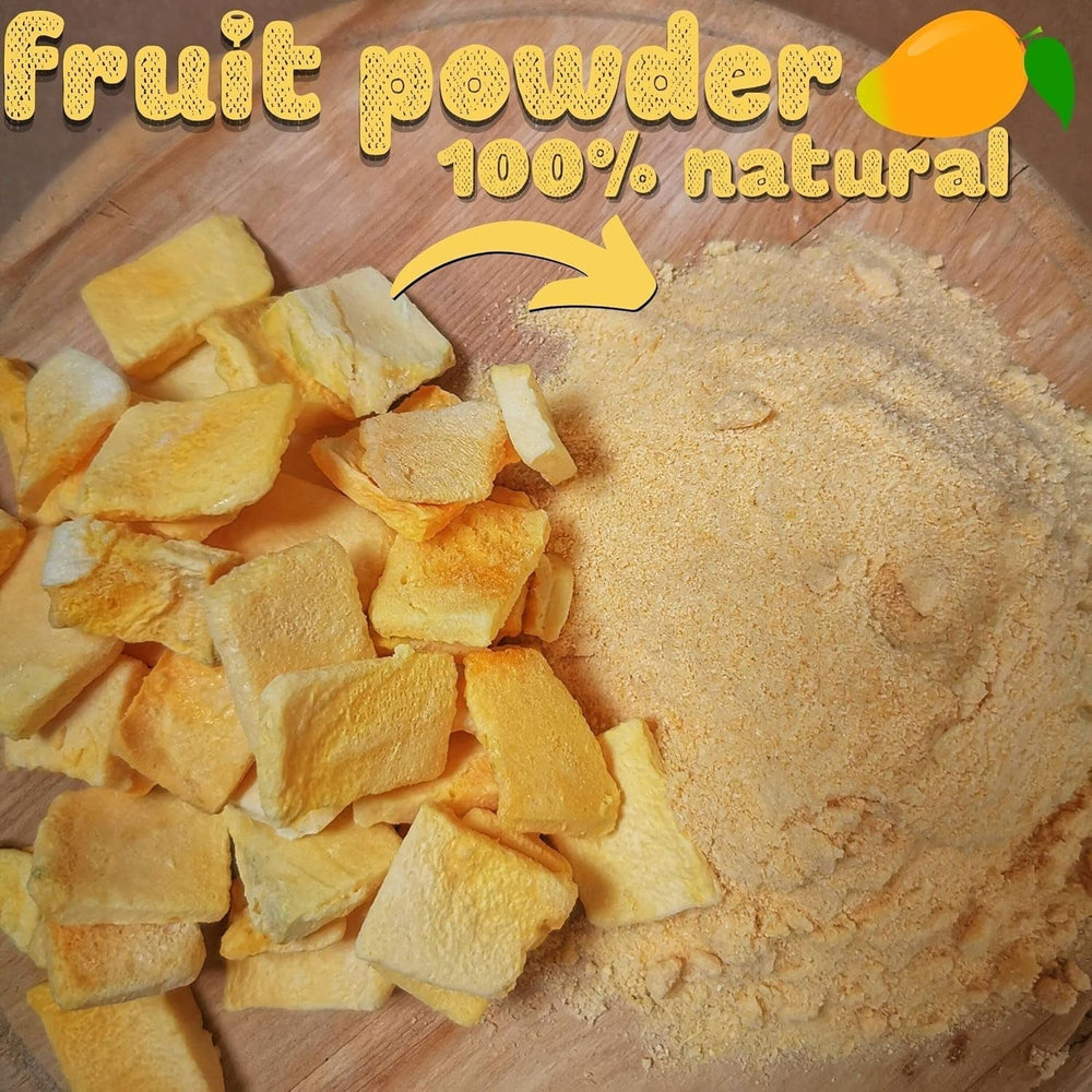 Poudre de mangue lyophilisée | Poudre de fruits lyophilisés sans sucre ajouté | Poudre de mangue lyophilisée Mangue lyophilisée | Mangue lyophilisée Poudre sans additifs | ZingyZoo (100g) Naty Shop produits déshydratés