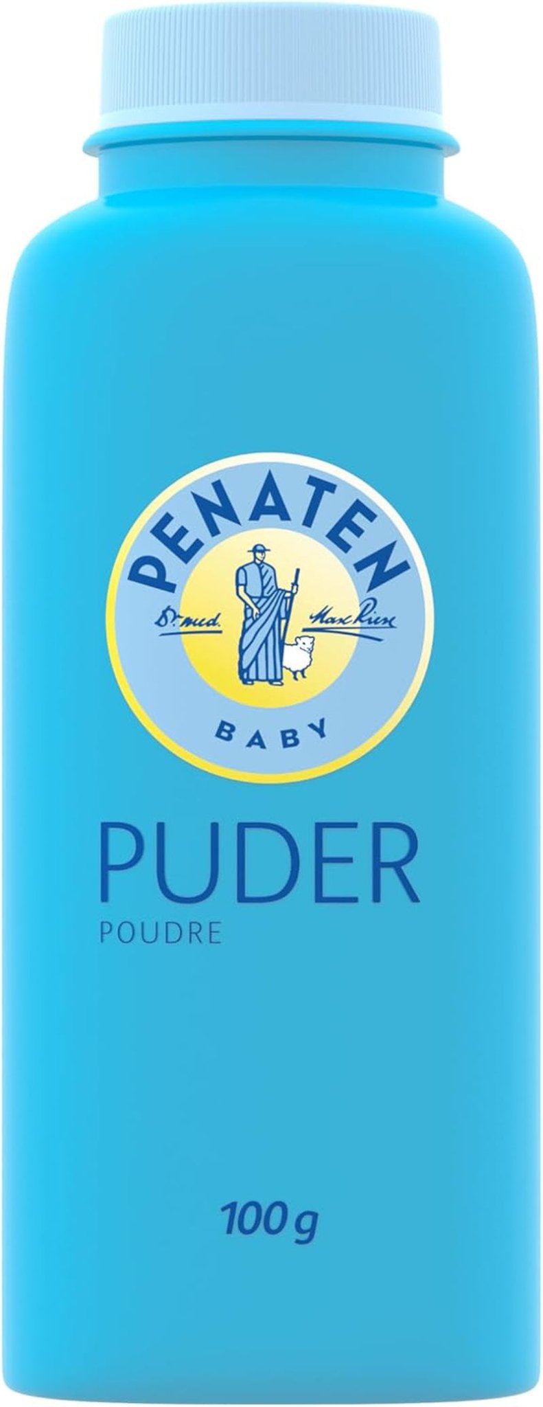 Pudră naturală pentru bebeluși Penaten cu aloe și vitamina E (1x 100g)- Protejează pielea sensibilă, absoarbe umezeala și menține pielea uscată- Aprobat dermatologic-99% ingrediente de origine naturală Copii - Baie si Skincare Naty Shop 100 G (1 pachet) Pudră de corp