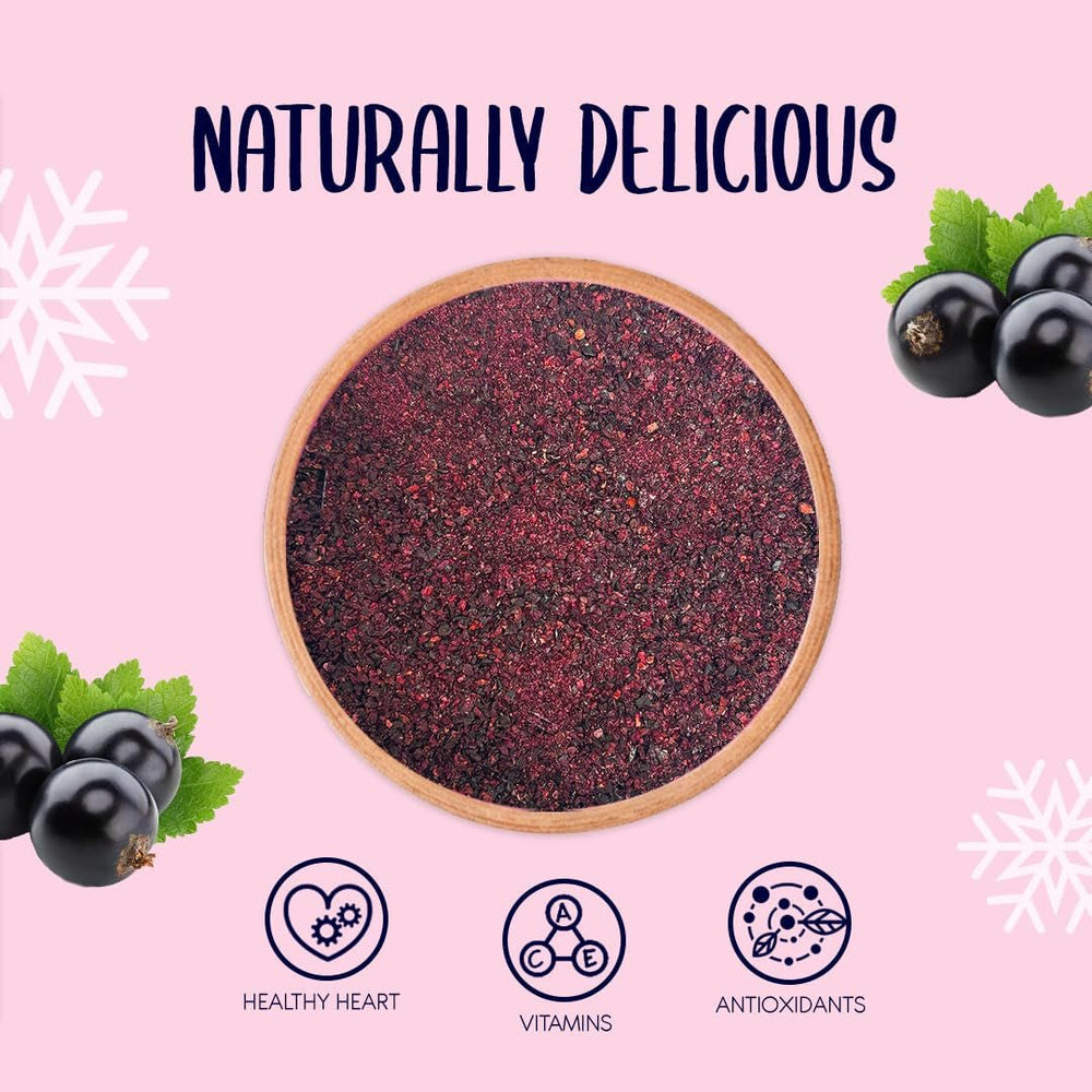 Poudre de cassis lyophilisée 100g - Poudre de fruits lyophilisés - Poudre de cassis pour smoothies et pâtisserie - Poudre de cassis naturelle sans additifs Produits déshydratés Naty Shop