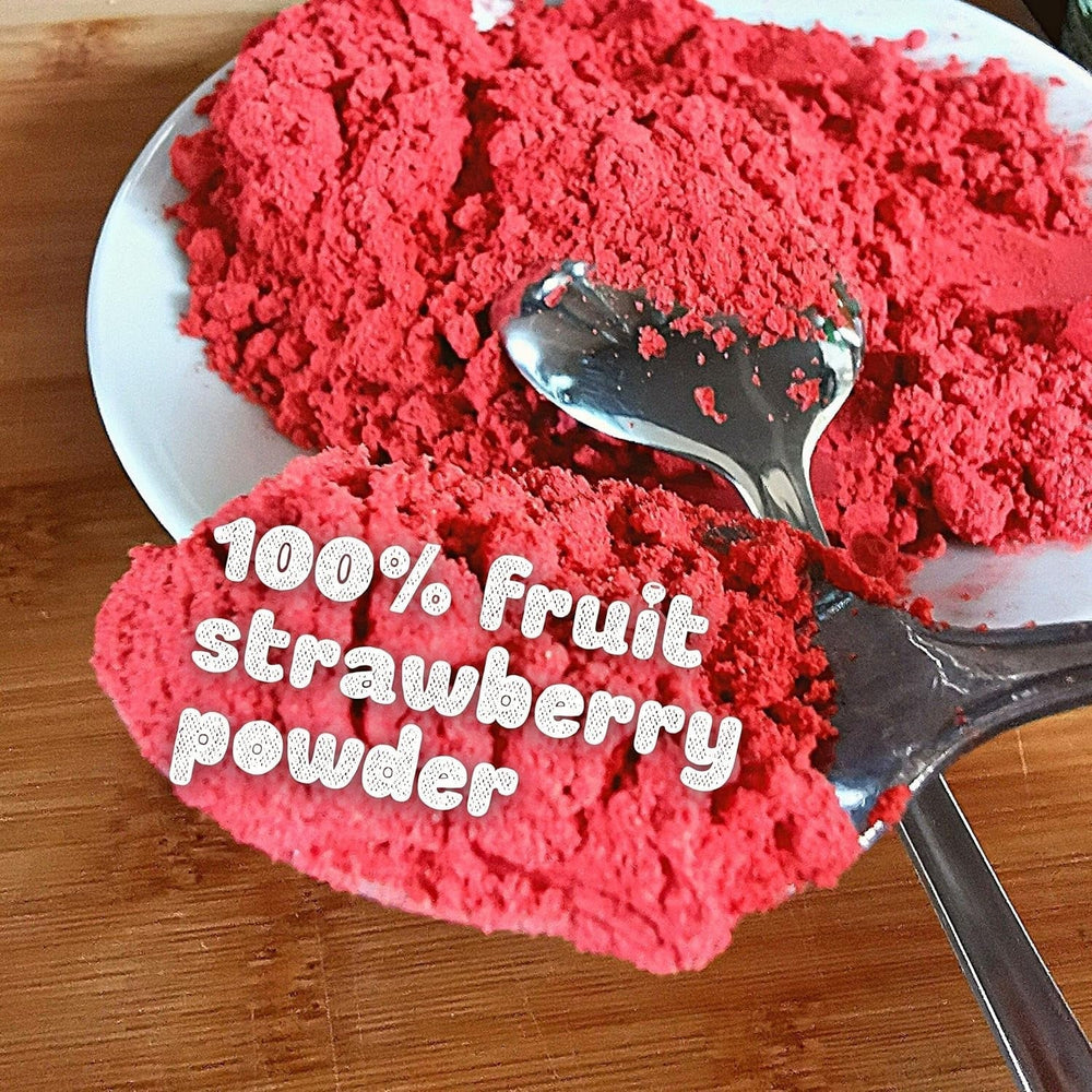 Poudre de fruits lyophilisés Poudre de fraise | Poudre de fraise lyophilisée Poudre de fraise | Poudre de fraise Smoothie Pudding aux fraises Fruits secs (100g) Produits déshydratés Naty Shop