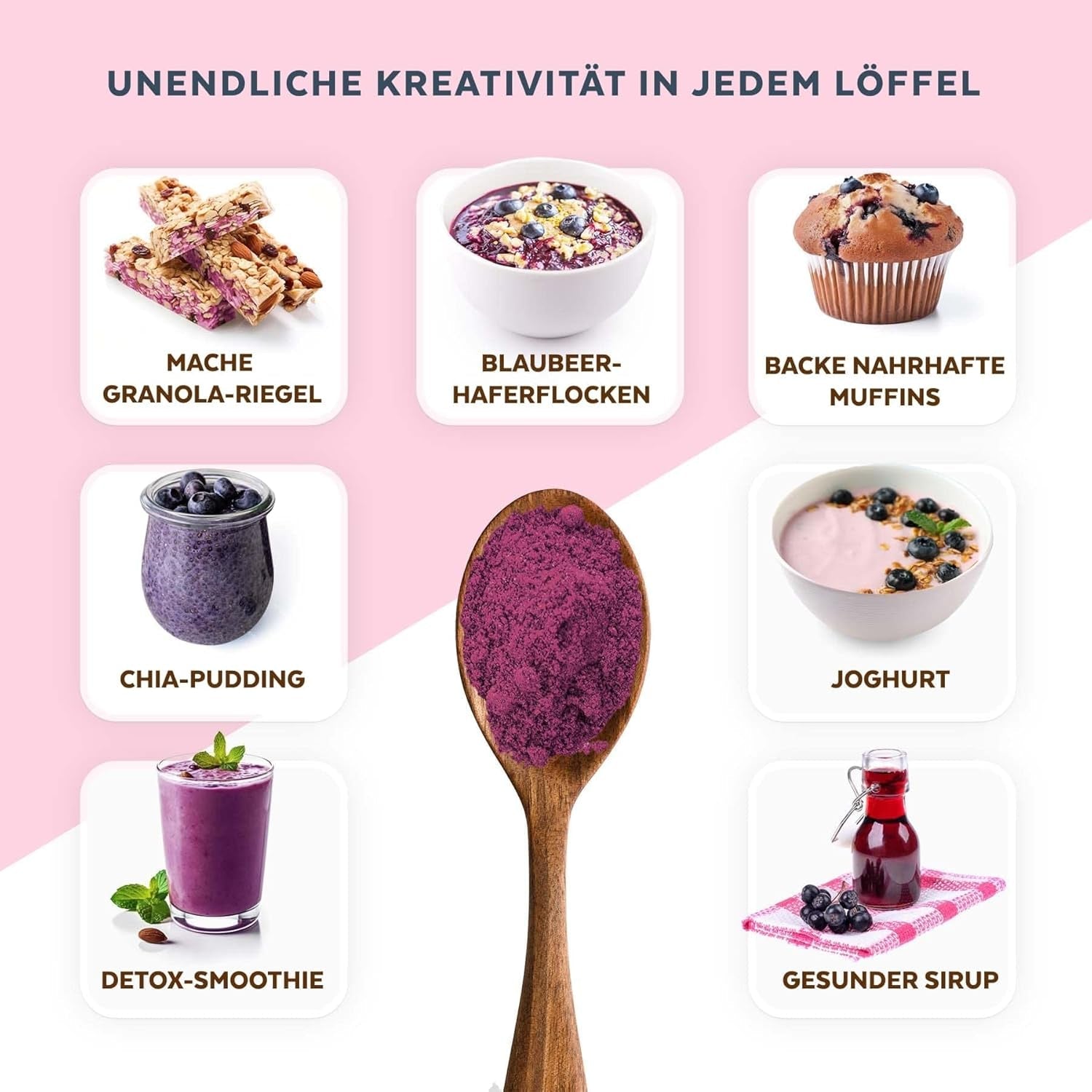 Poudre de myrtilles sauvages biologiques, myrtilles entières lyophilisées, qualité 100% crue, riche en antioxydants et en vitamine C, sans sucre ajouté, récoltées en Europe du Nord Produits séchés Naty Shop