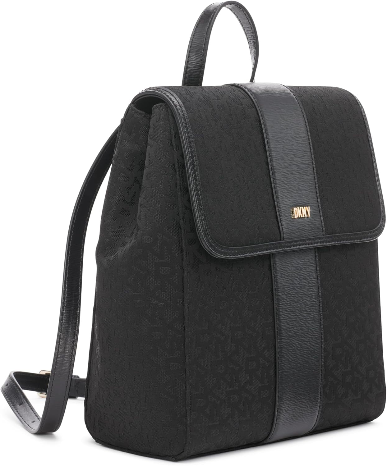 DKNY Sac à dos de tous les jours pour femme, logo noir/noir Naty Shop Sacs pour femme