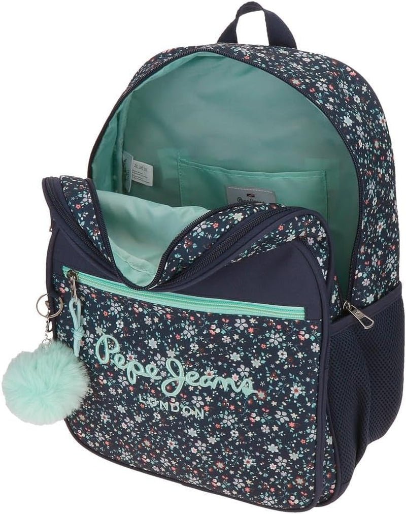 Pepe Jeans Alenka sac à dos scolaire avec trolley, bleu, 30 x 40 x 12 cm, polyester, 14,4 l, bleu, sac à dos scolaire avec trolley Sacs à dos et cartables Premium Naty Shop
