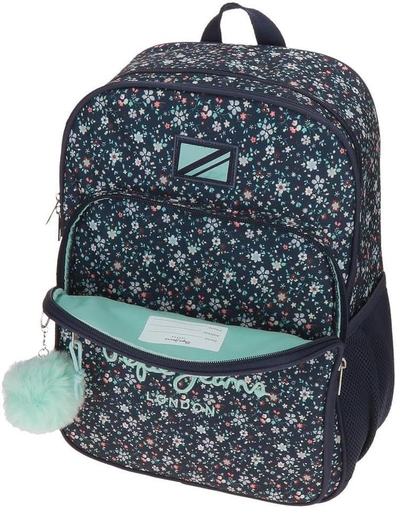 Pepe Jeans Alenka sac à dos scolaire avec trolley, bleu, 30 x 40 x 12 cm, polyester, 14,4 l, bleu, sac à dos scolaire avec trolley Sacs à dos et cartables Premium Naty Shop