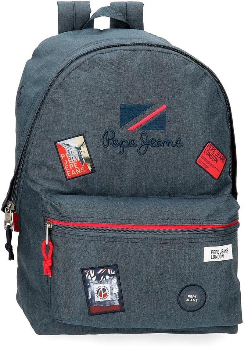 Rucsac școlar Pepe Jeans Kay cu două compartimente Albastru 30x40x13 cm Poliester 15,6L Rucsacuri si ghiozdane premium Naty Shop Schulrucksack