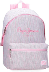 Pepe Jeans Miri sac à dos scolaire, rose, 31 x 44 x 17,5 cm, polyester, 22,79 l, rose, sac à dos scolaire Sacs à dos et cartables Premium Naty Shop Rucksack