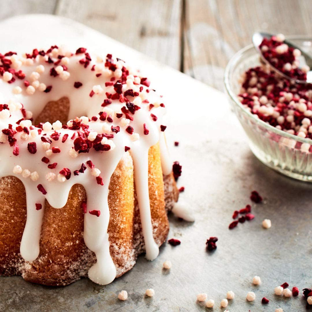 RUF Garniture Naturelle aux Framboises, Cerises, Chips de Riz, Sans Additifs Artificiels, Mélange de Fruits pour Porridges et Pâtisseries, Sans Gluten, Vegan, 15g (Pack de 3) Produits Déshydratés Naty Shop