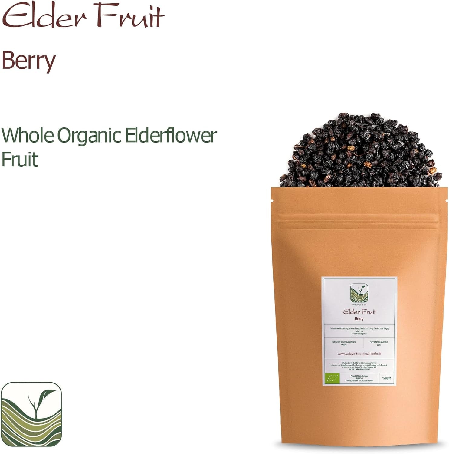 Sureau noir bio - baies de sambucus entières - sureau Produits déshydratés Naty Shop