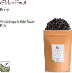 Sureau noir bio - baies de sambucus entières - sureau Produits déshydratés Naty Shop