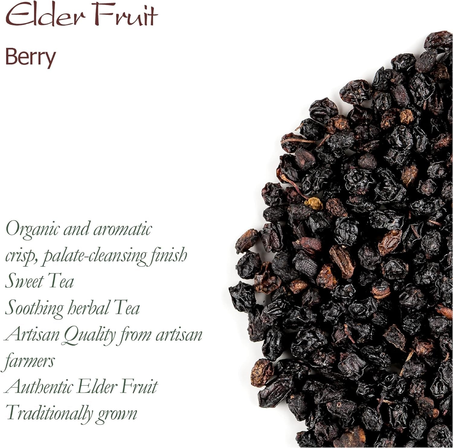 Sureau noir bio - baies de sambucus entières - sureau Produits déshydratés Naty Shop